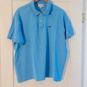 LACOSTE classic polo shirt blue turquoise mens 3XL